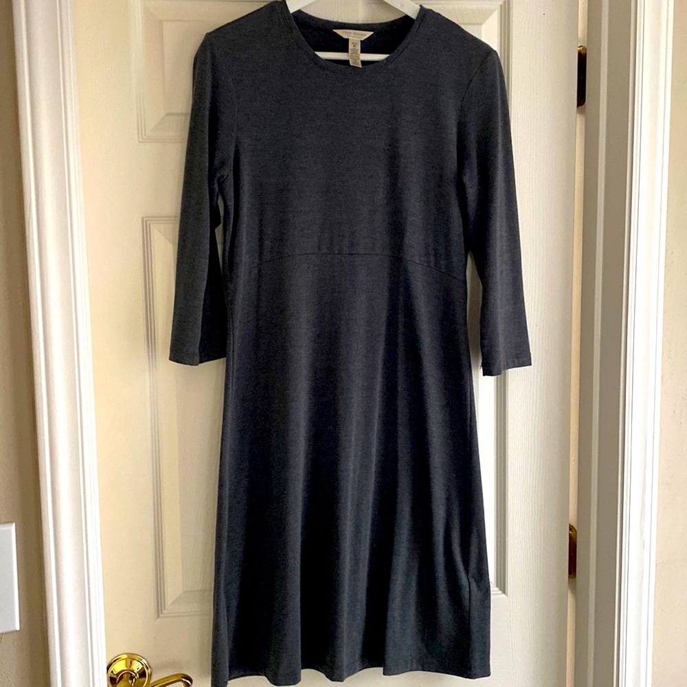 Grey maternity midi dress